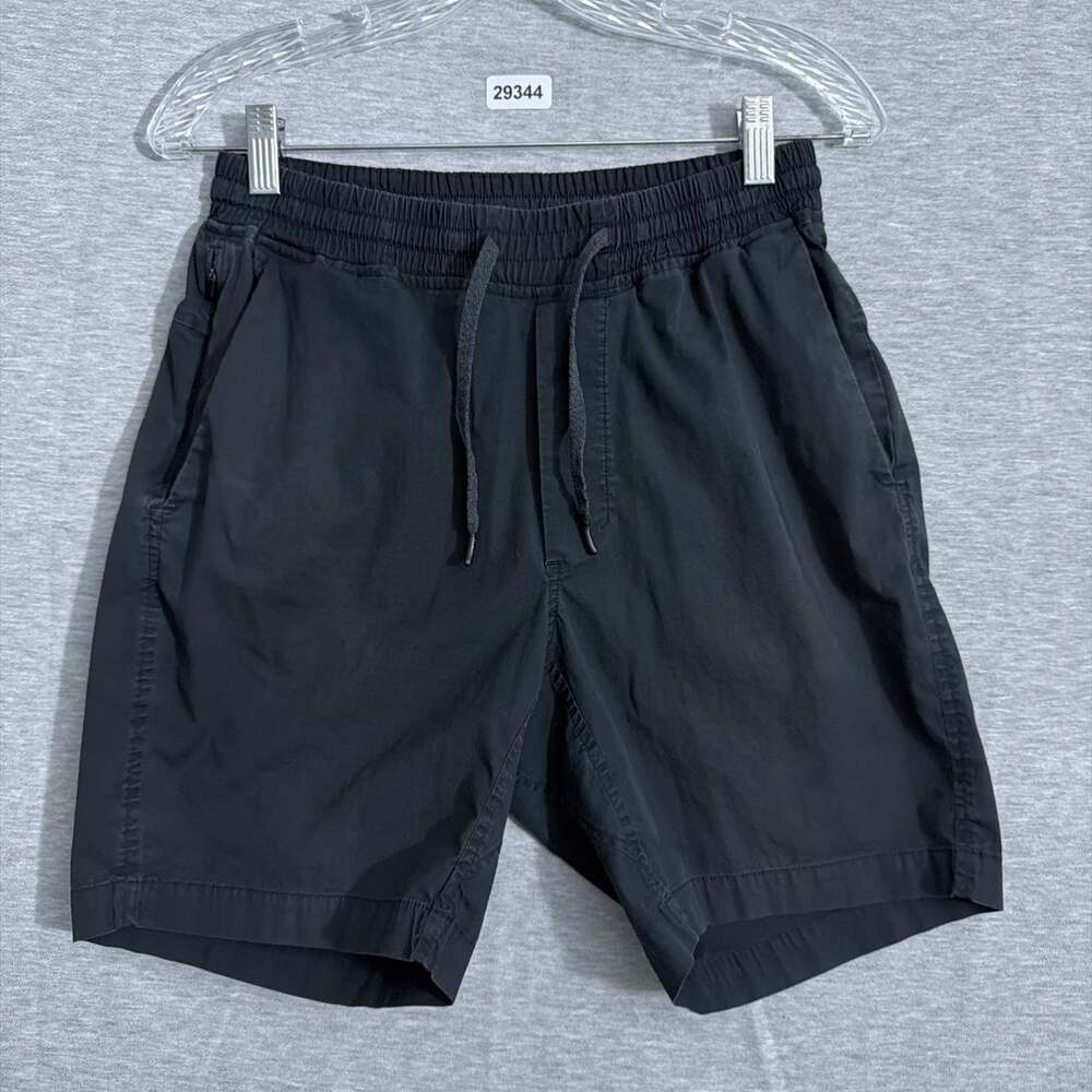 Lululemon Men’s Size Small Black Cotton Twill 7" Inseam Drawstring Casual Shorts